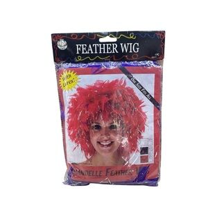 Zucker Feather Wig Purple Silver Lurex One Size Costume Party New Halloween